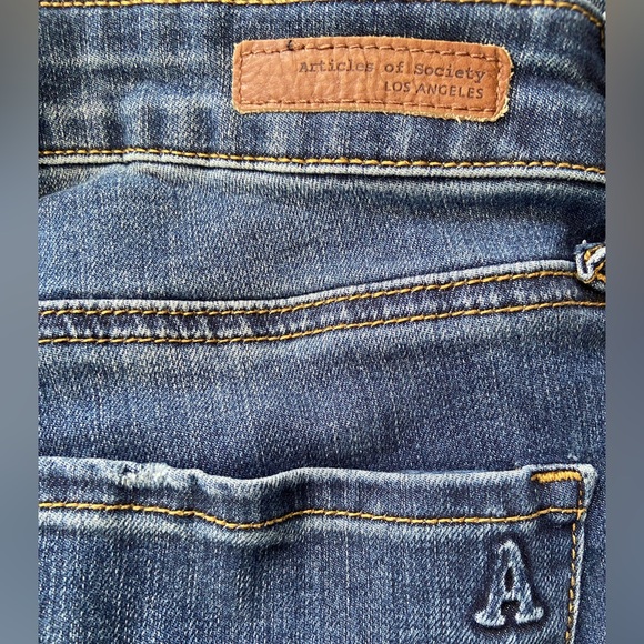 Articles Of Society Distressed Skinny Jeans in Blue - Picture 7 of 9